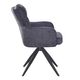 Krēsls LEO Dark Grey Chenille Chair