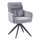 Krēsls LEO Light Grey Chenille Chair