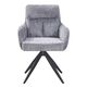 Krēsls LEO Light Grey Chenille Chair, 2 image