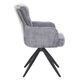 Krēsls LEO Light Grey Chenille Chair, 3 image