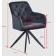 Krēsls MAX Grey Velvet Chair, 3 image