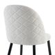Krēsls SET Light Grey Velour Chair