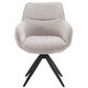 Krēsls TURIN Beige Chenille Chair, 3 image