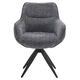 Krēsls TURIN Dark Grey Chenille Chair, 4 image
