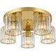 Toolight Lampa sufitowa kryształowa EBT024-5C ZŁOTA