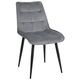 Krēsls RON Light Grey Velvet Chair, 4 image