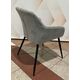 Krēsls SAM Light Grey Corduroy Chair, 9 image