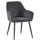 Krēsls UGO Grey Velvet Chair, 3 image