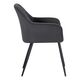 Krēsls UGO Grey Velvet Chair, 5 image