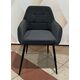 Krēsls UGO Grey Velvet Chair, 8 image