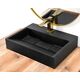 Rea Sanitary Umywalka Konglomeratowa GOYA BLACK MAT 50CM, 4 image