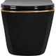 Rea Sanitary Misa WC podwieszana Rea Carlo Mini Tornado Black Gold Egde, 3 image