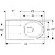 Geberit toilet Selnova Comfort, wall hung, 355x700 mm, white, изображение 4