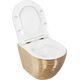 Rea Sanitary Misa WC podwieszana Carlo Flat złota szczotkowana, изображение 5