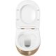 Rea Sanitary Misa WC podwieszana Carlo Flat złota szczotkowana, изображение 4
