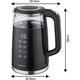 Klausberg Elektriskā tējkanna Klausberg KB 7894 ar LED paneli temperatūras regulēšanai 1.7L jauda 2200W, 4 image