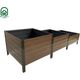 Paaugstinātā dārza dobe KLASIKA Woodlook trepjveida brūna 225x75 cm, h-50-40-30 cm, 3 image