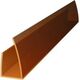 Nobeiguma profils polikarbonāta loksnēm PC-U 8-10 mm, Bronza, 6300mm