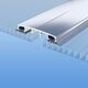 Алюминиевый соединительный верхний профиль с уплотнительными резинами 4м;