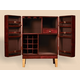 Бар-шкаф Burgundy Leather Bar Cabinet, изображение 2