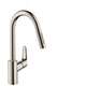 Hansgrohe Focus 240 virtuves maisītājs ar izvelkamu uzgali, nerūsējošs tērauds