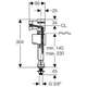 Geberit Ūdens uzpildes mehānisms Basic 340, 3/8", pieslēgums no apakšas, 2 image