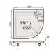 SPN P 712 100x100 (PT-712) душевой поддон из каменной массы, Размер: 100x100, изображение 3