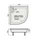 SPN P703  90x90x16 R=50 (PT-703)душевой поддон из каменной массы, Размер: 90x90 R500, изображение 3