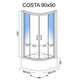 REA  Dušas kabīne REA  COSTA 90x90, 2 image