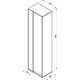 RAVAK Augstais skapis SB 430 Step white/white, 2 image