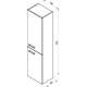RAVAK Augsts skapītis SB Chrome 390 L  white/white, 3 image